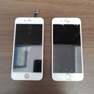 iPhone 6 ホワイト 白 液晶交換 破損 大破