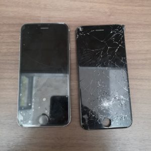 iPhone 6s 液晶・パネル交換 ガラス大破 液晶漏れ ブラック 黒 長野市 アイフォン 携帯電話 携帯修理