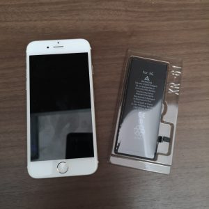 iPhone 6 バッテリー交換 電池交換 経年劣化 ホワイト 白 長野市 アイフォン 携帯修理