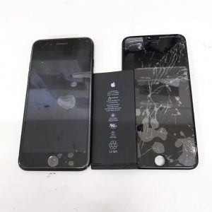 iphone7plus パネル交換&バッテリー交換&強化ガラス