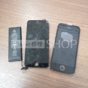 iPhone  5 バッテリー交換 パネル交換