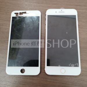 iPhone  7+ パネル交換 液晶交換 長野市 ドンキホーテ 高田 ホワイト 白