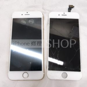 iphone6 パネル交換＆強化ガラス貼付け