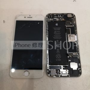 iPhone 6 ホワイト パネル・液晶 パーツ交換 画面割れ 画面修理 iPhone スマートフォン スマホ 携帯修理 埼玉県 滑川町