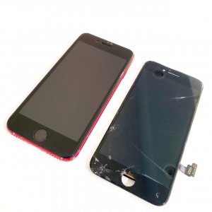 iPhone8 画面ガラス割れ パネル交換