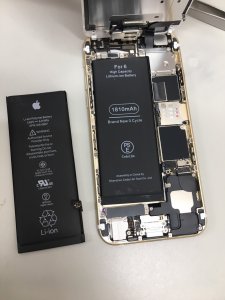 iphone6S バッテリー交換