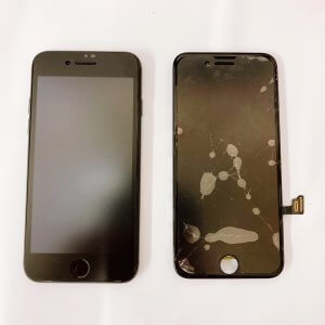 iPhone7 フロントパネル交換修理&強化ガラス貼付け