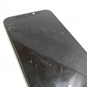 iPhoneX　画面割れ　フロントパネル交換