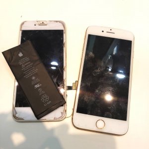 iPhone6バッテリー、液晶交換修理