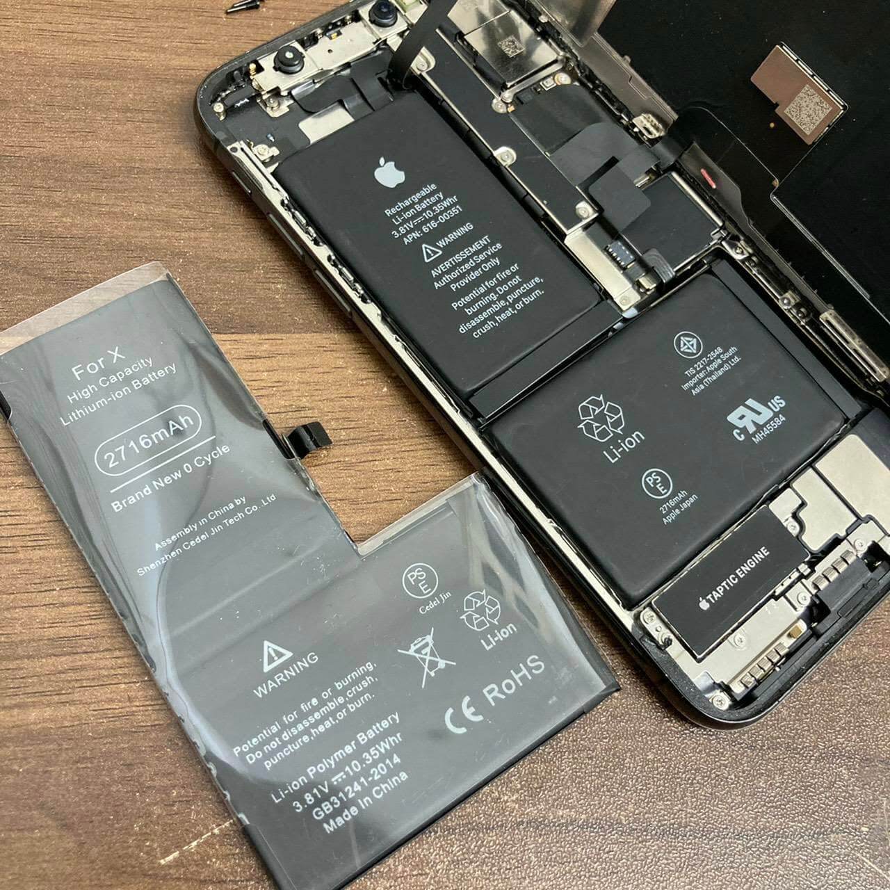 iPhoneXバッテリー交換