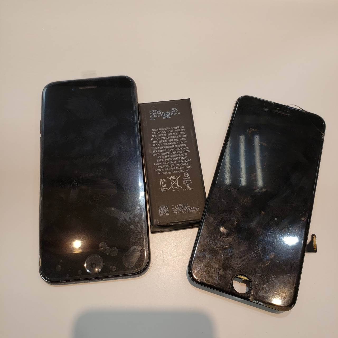 iPhone7パネル、バッテリー交換修理