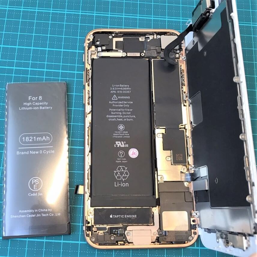 iPhone8 バッテリー交換
