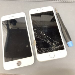 iPhone7 画面割れ ガラスパネル フロントパネル 交換 修理
