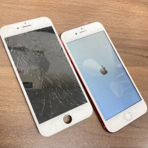 iPhone7 ガラスパネル ひび割れ修理