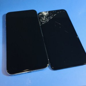 iPhoneⅩ 画面割れでご来店→20分で綺麗な画面へ!!