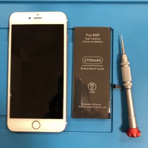 iPhone6Splus バッテリー交換