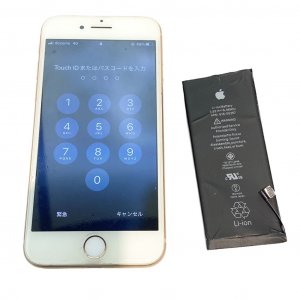 iPhone8　バッテリー交換