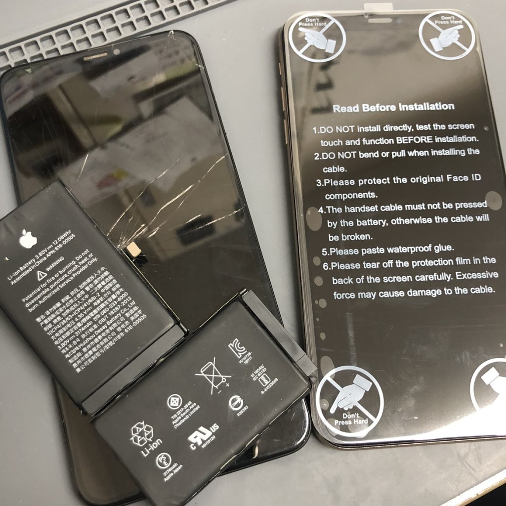 iPhoneX バッテリー 液晶セット修理