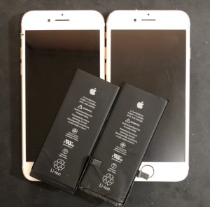 iPhone7 バッテリー交換 2台同時修理