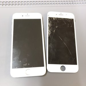 iPhone8 パネル交換 画面割れ