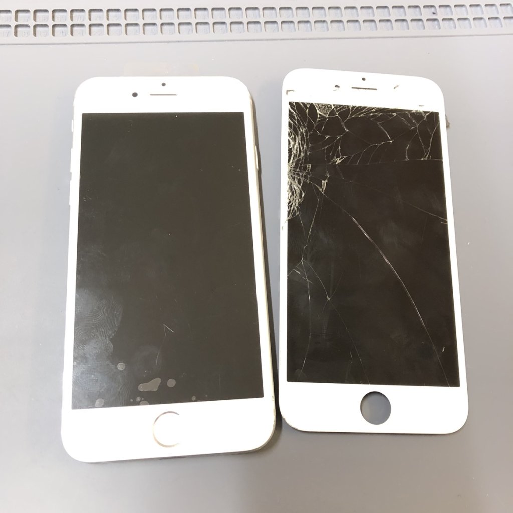 iPhone8 パネル交換 画面割れ