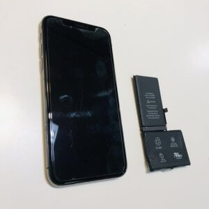 iPhone X バッテリー交換修理