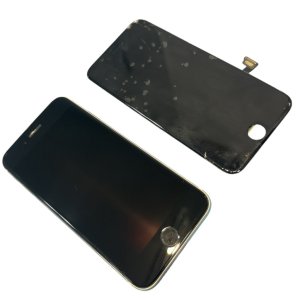 iPhoneSE3 フロントパネル交換 強化ガラス貼り付け