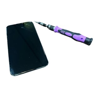 画面右上が割れたiPhoneXSMax　フロントパネル交換