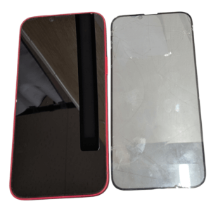 iPhoneSE3 強化ガラス貼り付け