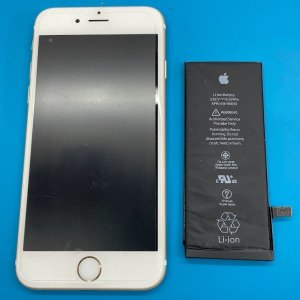 iPhone6S バッテリー交換修理| つくばみらい市成瀬| バッテリー交換も即日お渡しで修理対応しております‼︎