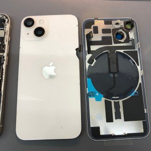 iPhone 14 ◎バックパネル(リアパネル)交換 ●入間市小谷田からお越しのお客様