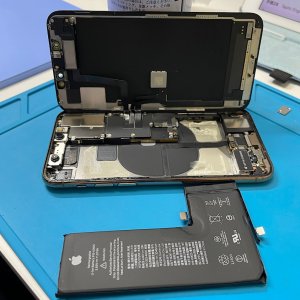 iPhone11Pro Max 最大容量低下 バッテリー交換| 我孫子市青山台| バッテリーも即日お渡しで修理対応しております‼︎