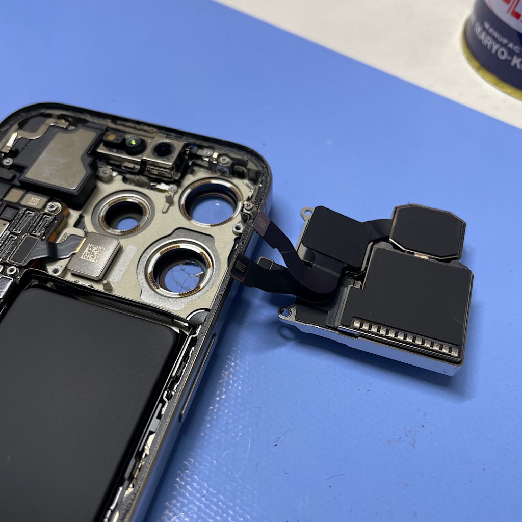 iPhone15Pro カメラレンズガラス交換| 龍ケ崎市向陽台| iPhoneレンズガラス修理も即日対応!