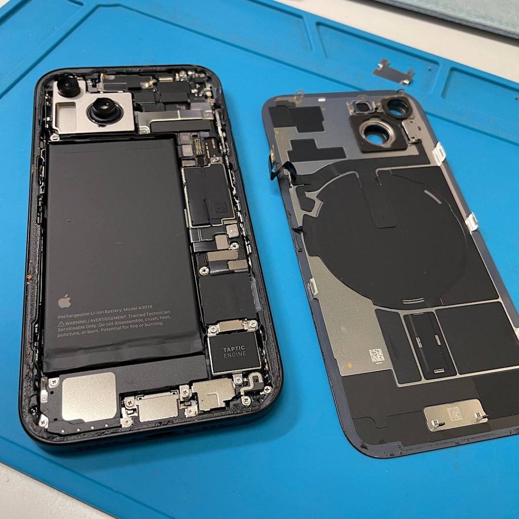 iPhone15 最大容量72% 電池交換|つくばみらい市下小目| バッテリー交換も即日にて修理対応中!
