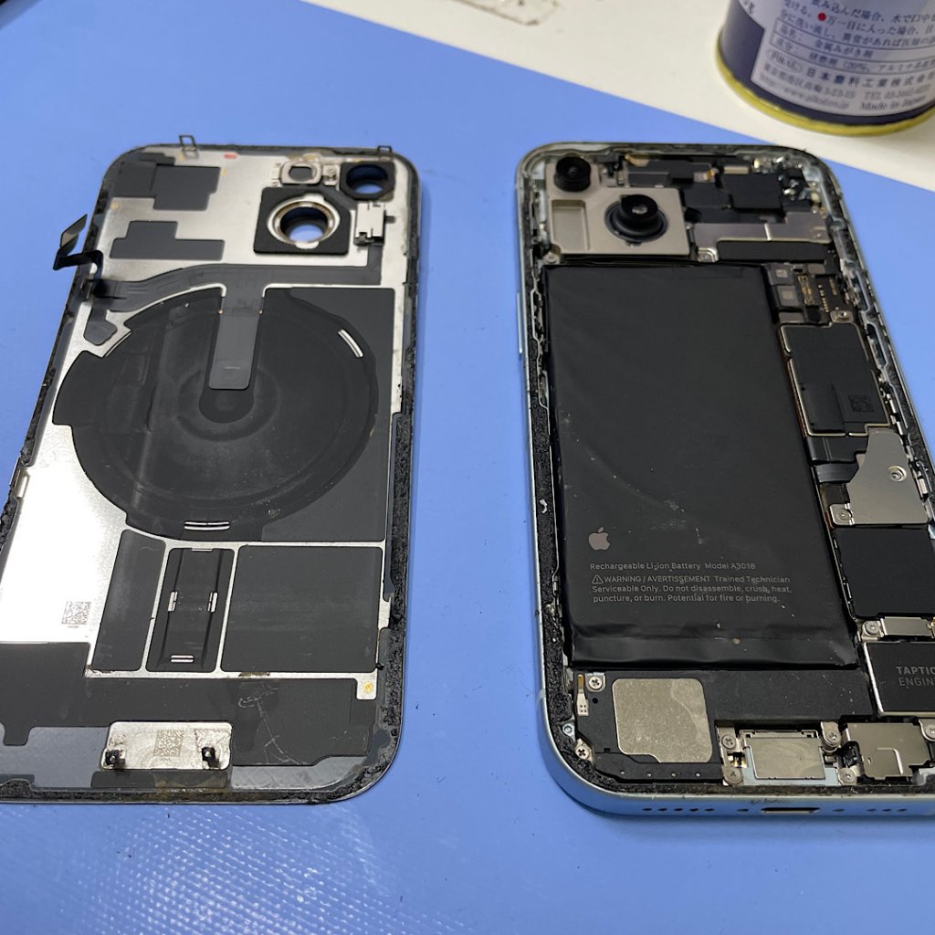 iPhone15 バッテリー膨張 電池交換| 取手市井野| 電池交換も即日お渡しで修理対応しております‼︎