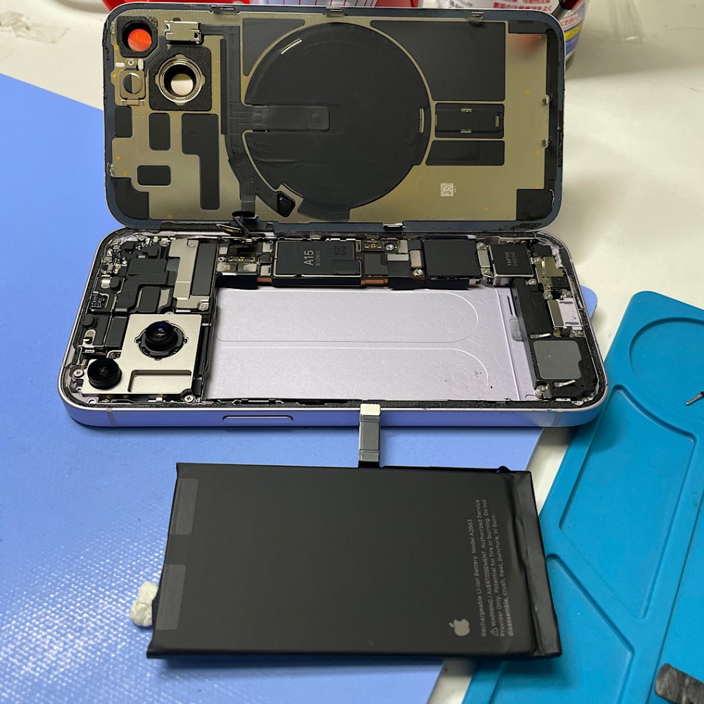 iPhone14 最大容量70% バッテリー交換| 柏市| バッテリー交換も即日お渡しで修理対応しております‼︎