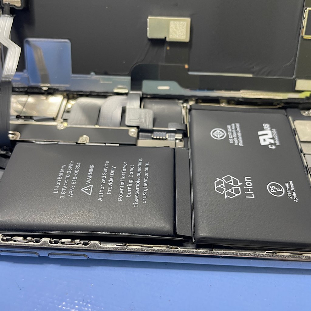 iPhoneX 電池膨張 バッテリー交換修理| つくばみらい市紫峰ヶ丘| 電池交換も即日30分で修理対応しております‼︎