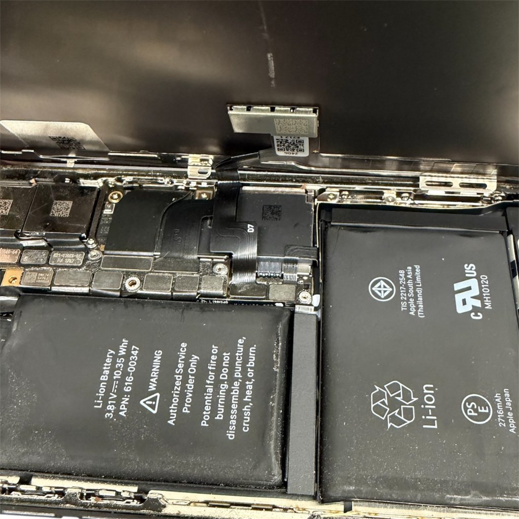 【最大容量68%】iPhoneX バッテリー交換 バッテリー膨張あり