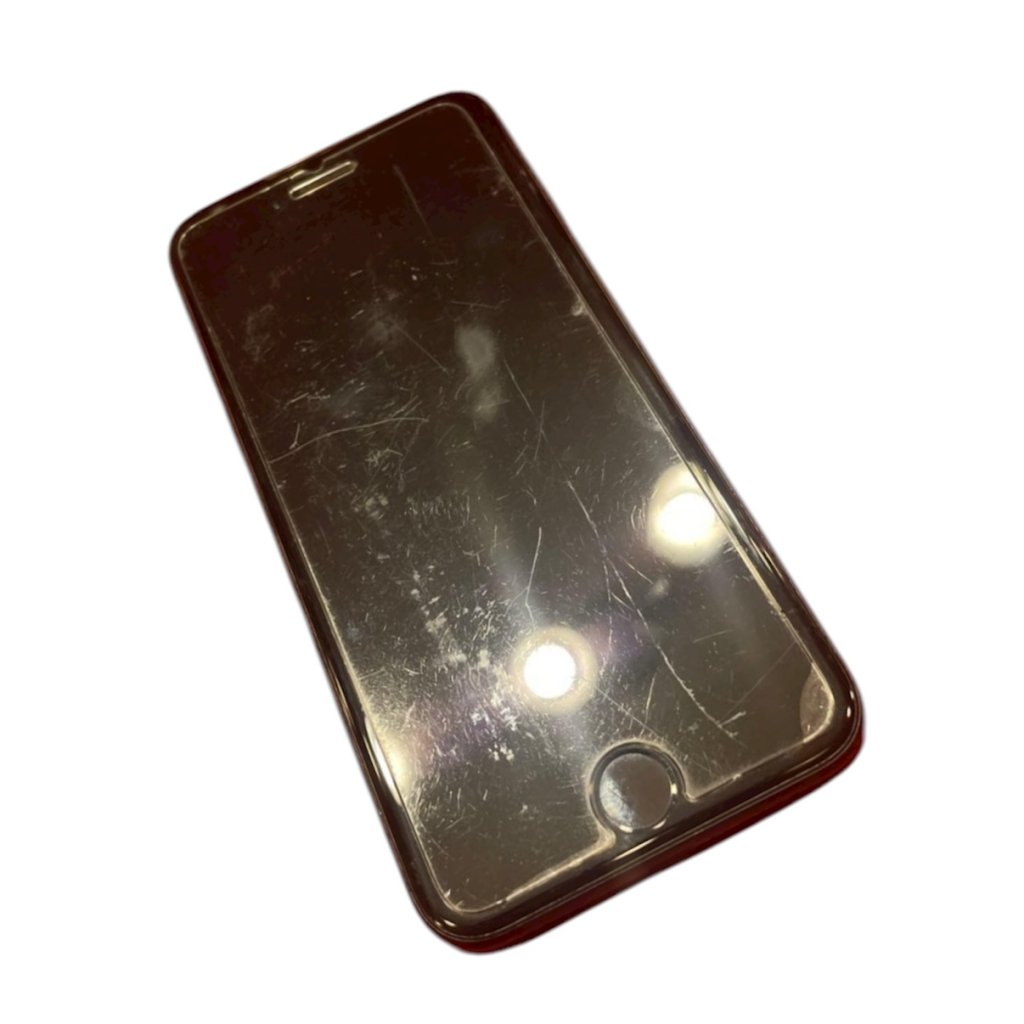 【画面に傷】iPhoneSE2 強化フィルム貼り付け