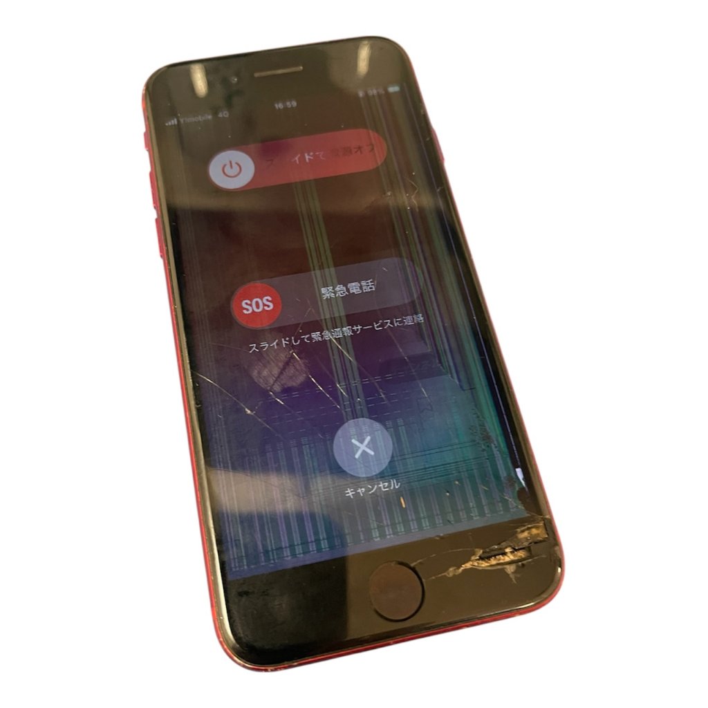 「画面割れ」iPhoneSE3液晶交換修理