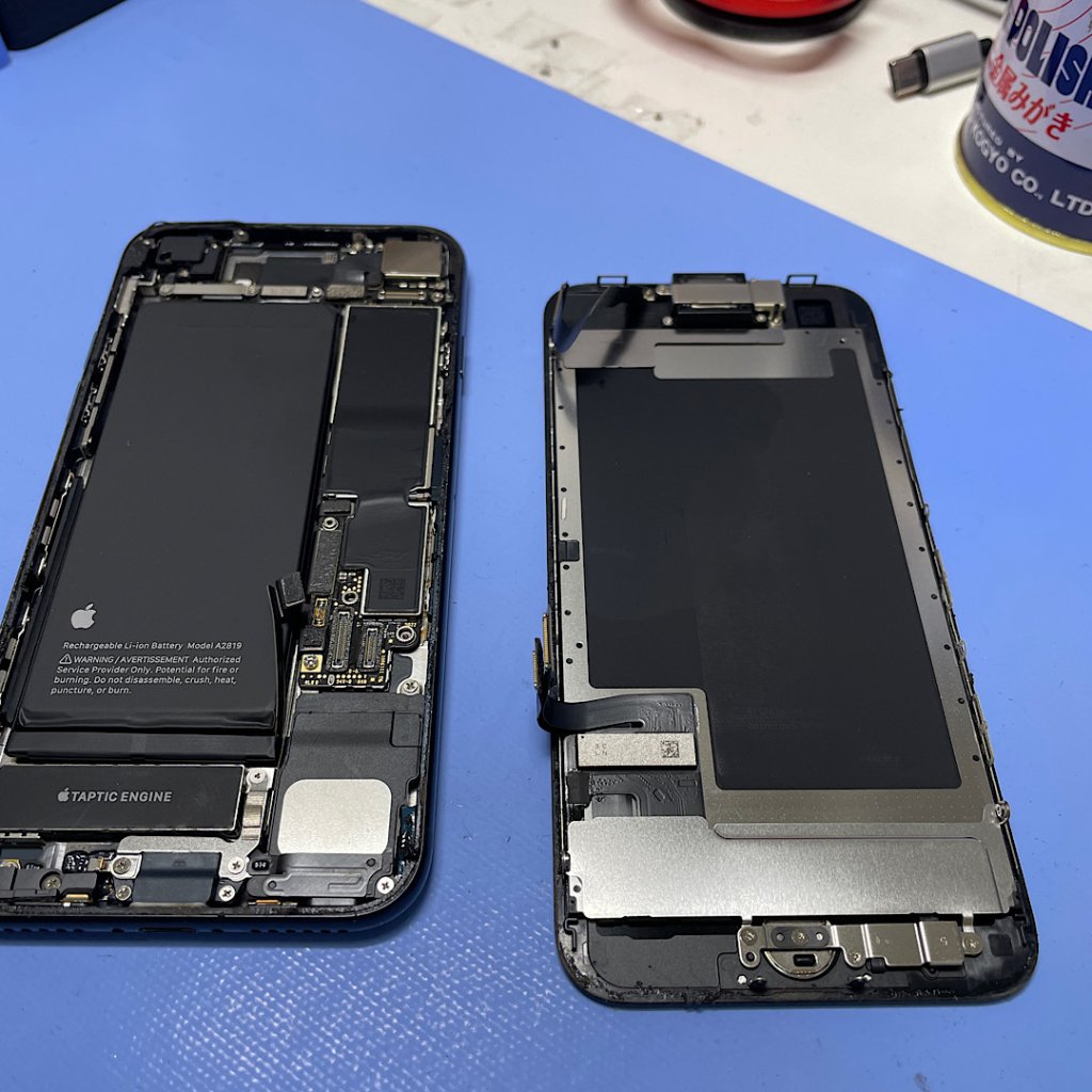 iPhoneSE3 落下亀裂 液晶交換| 取手市台宿| 飛び込み修理でも対応して致します！