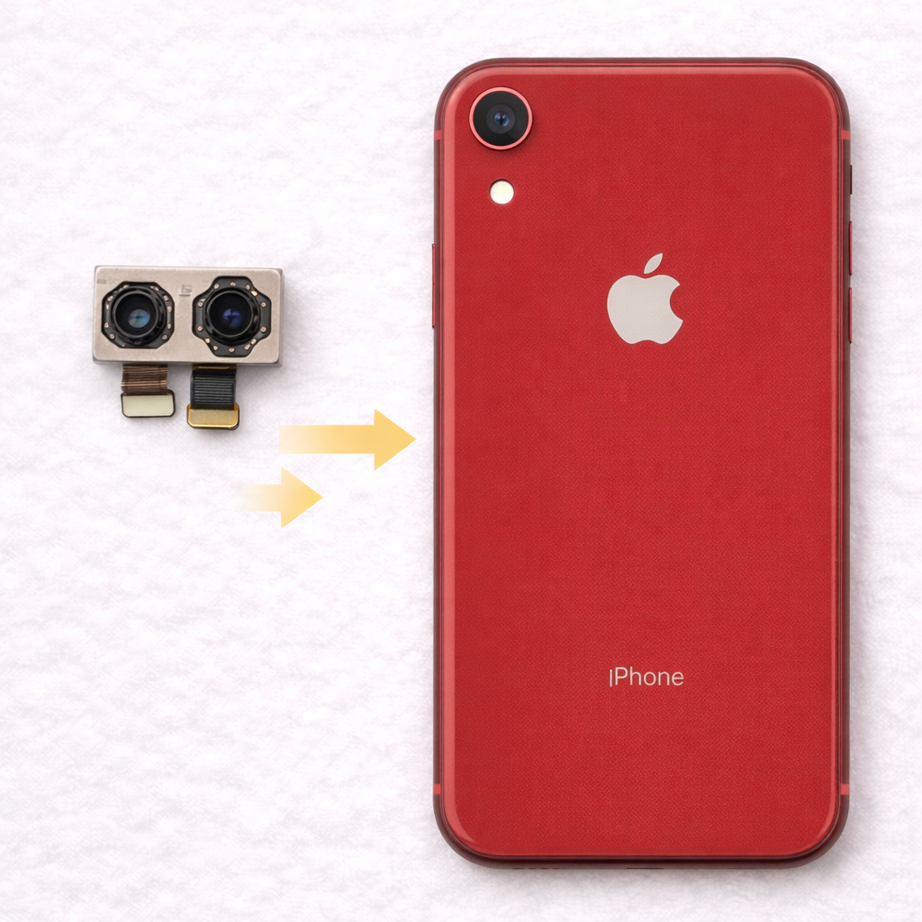 iPhoneXRのアウトカメラ交換修理