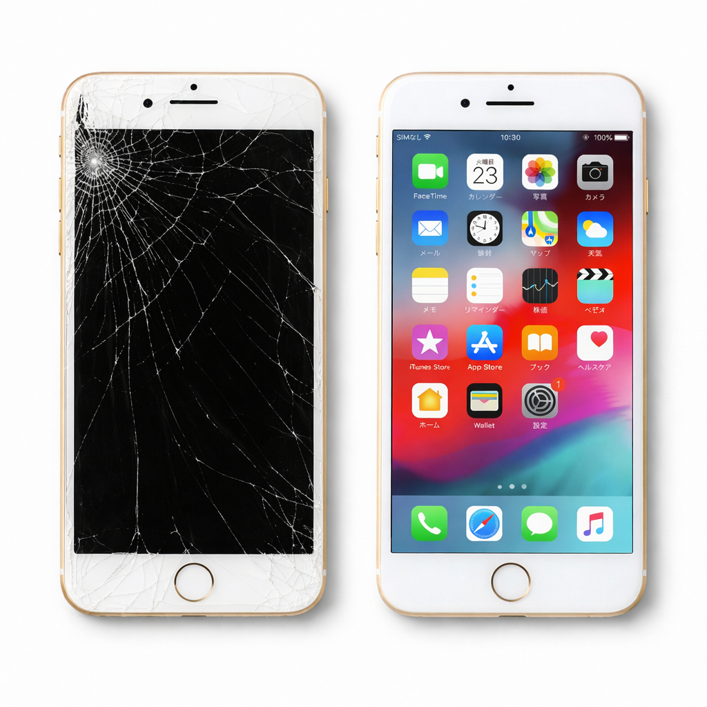 iPhone 8 Plusの液晶パネル交換修理