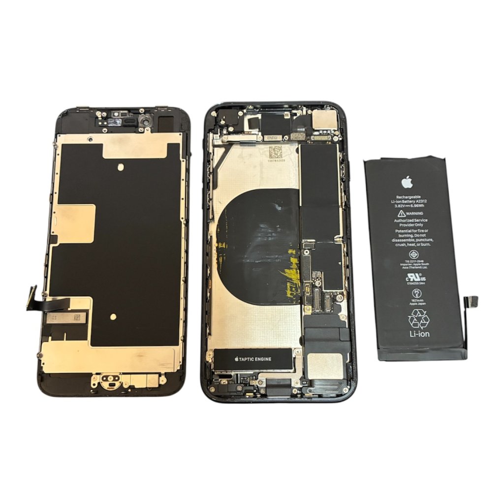 【iPhoneSE2　フロントパネル　バッテリー同時交換】