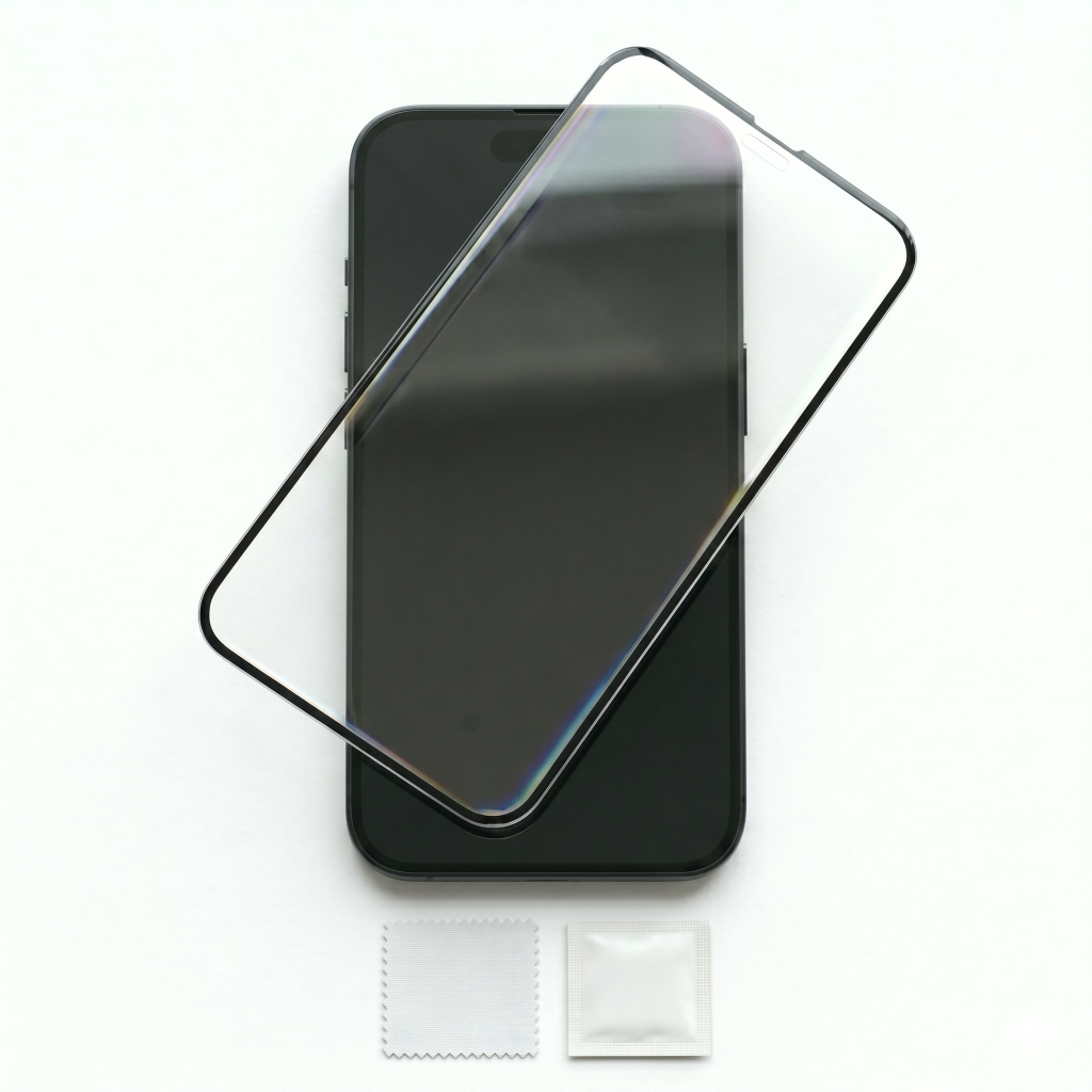 iPhone16 強化ガラスフィルム貼り付け作業