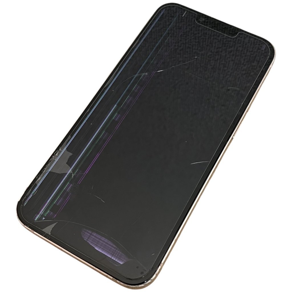iPhone13 液晶交換修理｜落として画面が真っ暗・緑の縦線が入る症状を改善