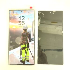 【Galaxy S23 Ultra 液晶交換】落下で大きく割れた画面を1日で交換修理！｜前橋市古市町