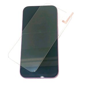 iPhone16 強化ガラスフィルム貼り付け施工